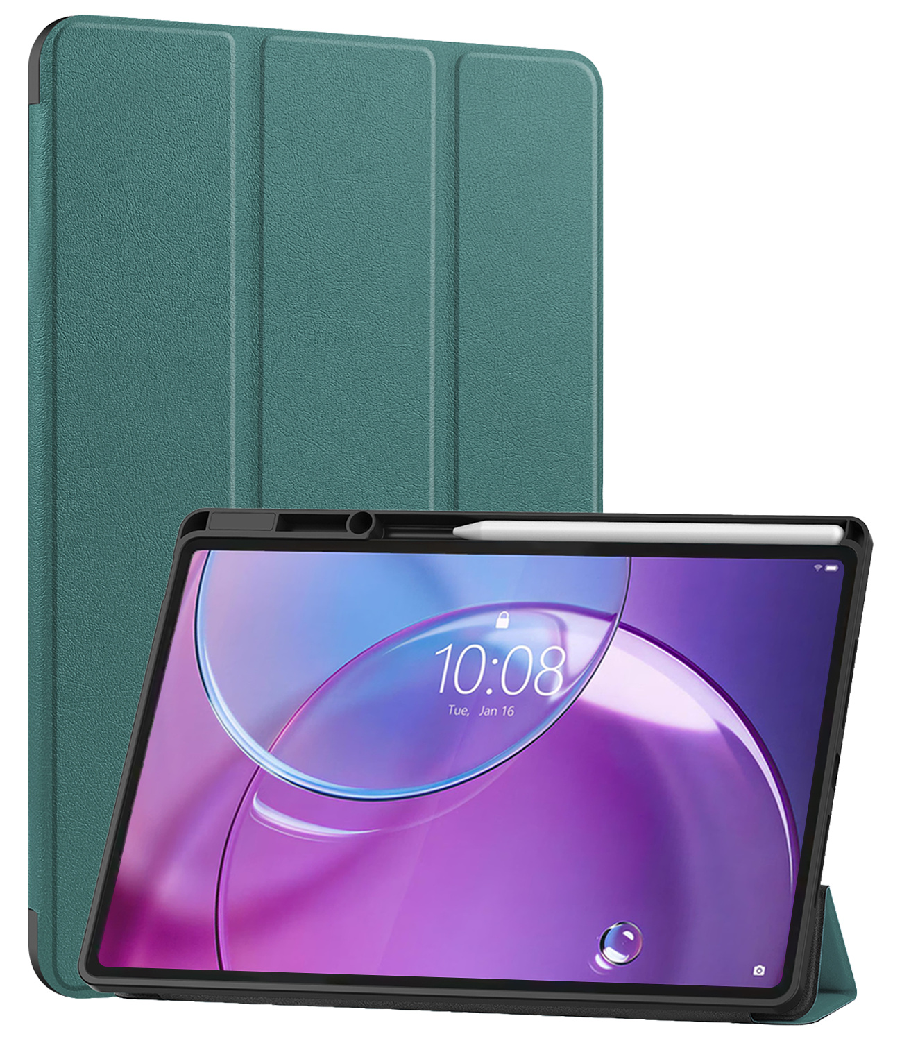 NoXx NoXx Lenovo Idea Tab Pro Gen 2 Hoesje Met Uitsparing Lenovo Pen - Donkergroen