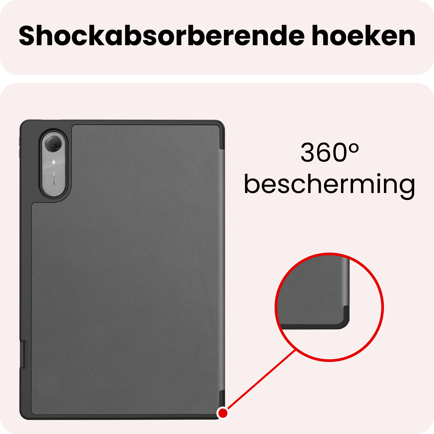 NoXx NoXx Lenovo Idea Tab Pro Gen 2 Hoesje Met Uitsparing Lenovo Pen - Grijs
