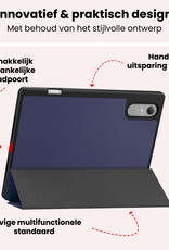 NoXx NoXx Lenovo Idea Tab Pro Gen 2 Hoesje Met Uitsparing Lenovo Pen Met Screenprotector - Donkerblauw
