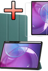NoXx NoXx Lenovo Idea Tab Pro Gen 2 Hoesje Met Uitsparing Lenovo Pen Met Screenprotector - Donkergroen