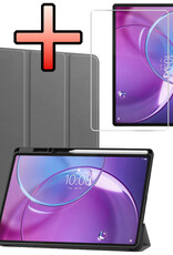 NoXx NoXx Lenovo Idea Tab Pro Gen 2 Hoesje Met Uitsparing Lenovo Pen Met Screenprotector - Grijs