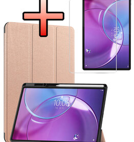 NoXx NoXx Lenovo Idea Tab Pro Gen 2 Hoesje Met Uitsparing Lenovo Pen Met Screenprotector - Rose Goud