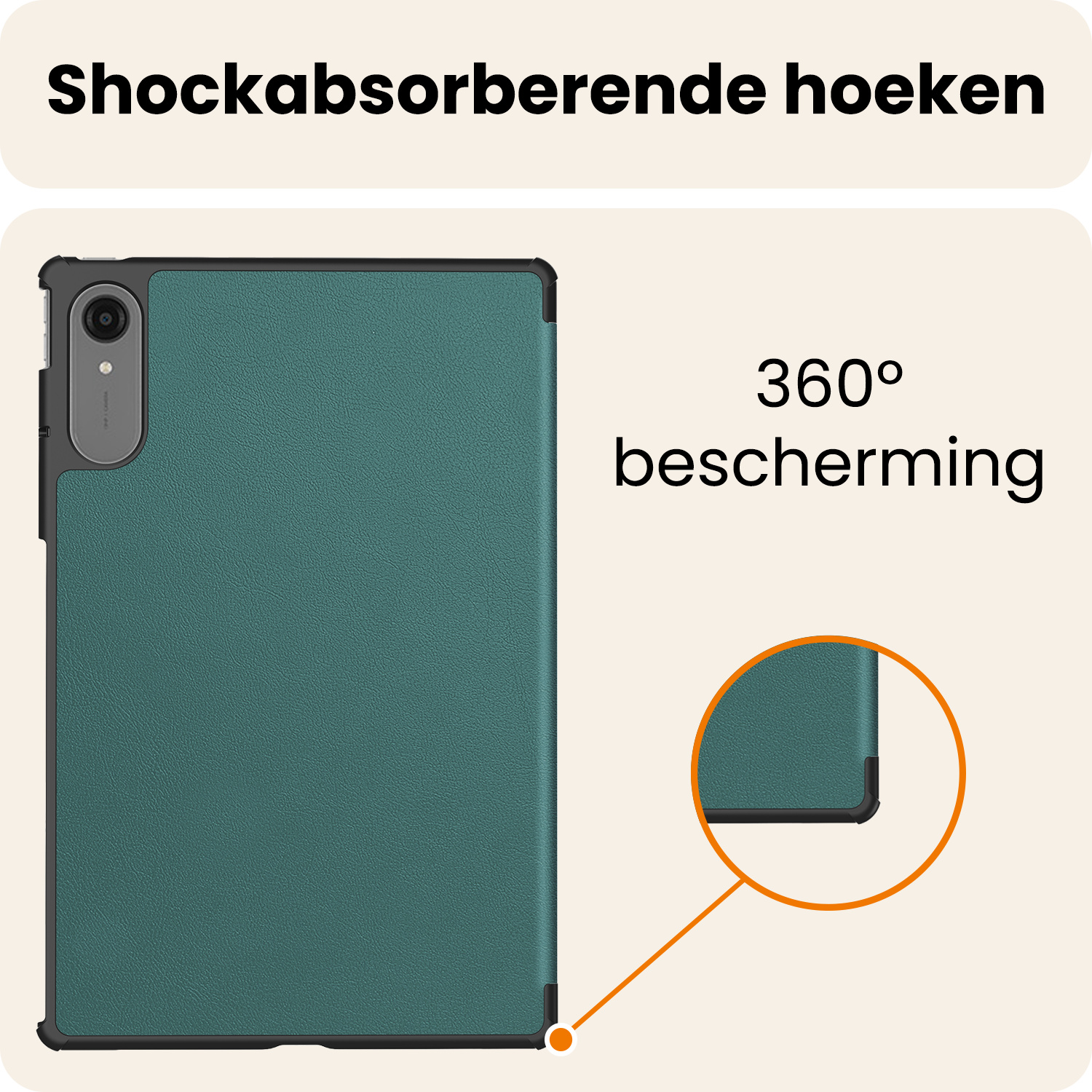 Nomfy Nomfy Lenovo Idea Tab Pro Gen 2 Hoesje - Donkergroen