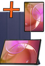 Nomfy Nomfy Lenovo Idea Tab Pro Gen 2 Hoesje Met Screenprotector - Donkerblauw