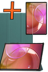 Nomfy Nomfy Lenovo Idea Tab Pro Gen 2 Hoesje Met Screenprotector - Donkergroen