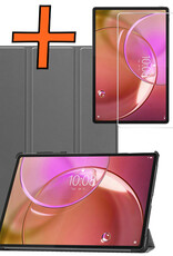 Nomfy Nomfy Lenovo Idea Tab Pro Gen 2 Hoesje Met Screenprotector - Grijs