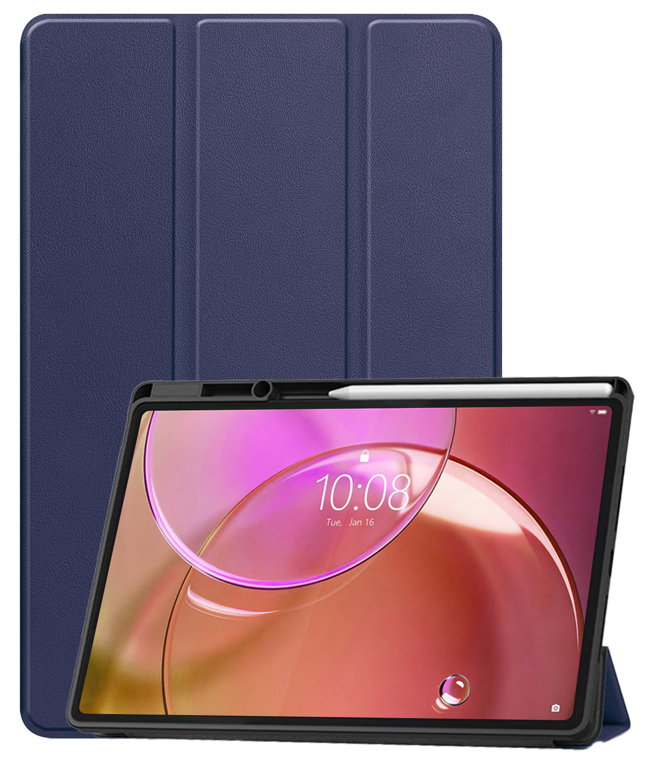 Nomfy Nomfy Lenovo Idea Tab Pro Gen 2 Hoesje Met Uitsparing Lenovo Pen - Donkerblauw