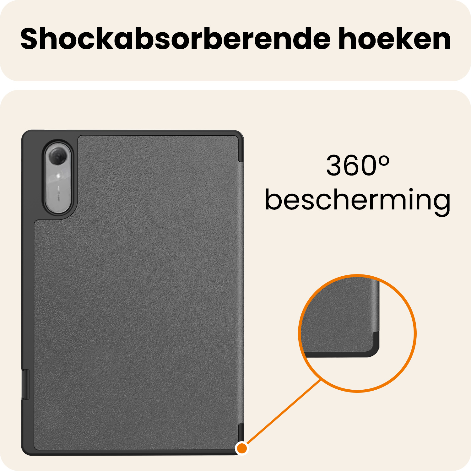 Nomfy Nomfy Lenovo Idea Tab Pro Gen 2 Hoesje Met Uitsparing Lenovo Pen - Grijs