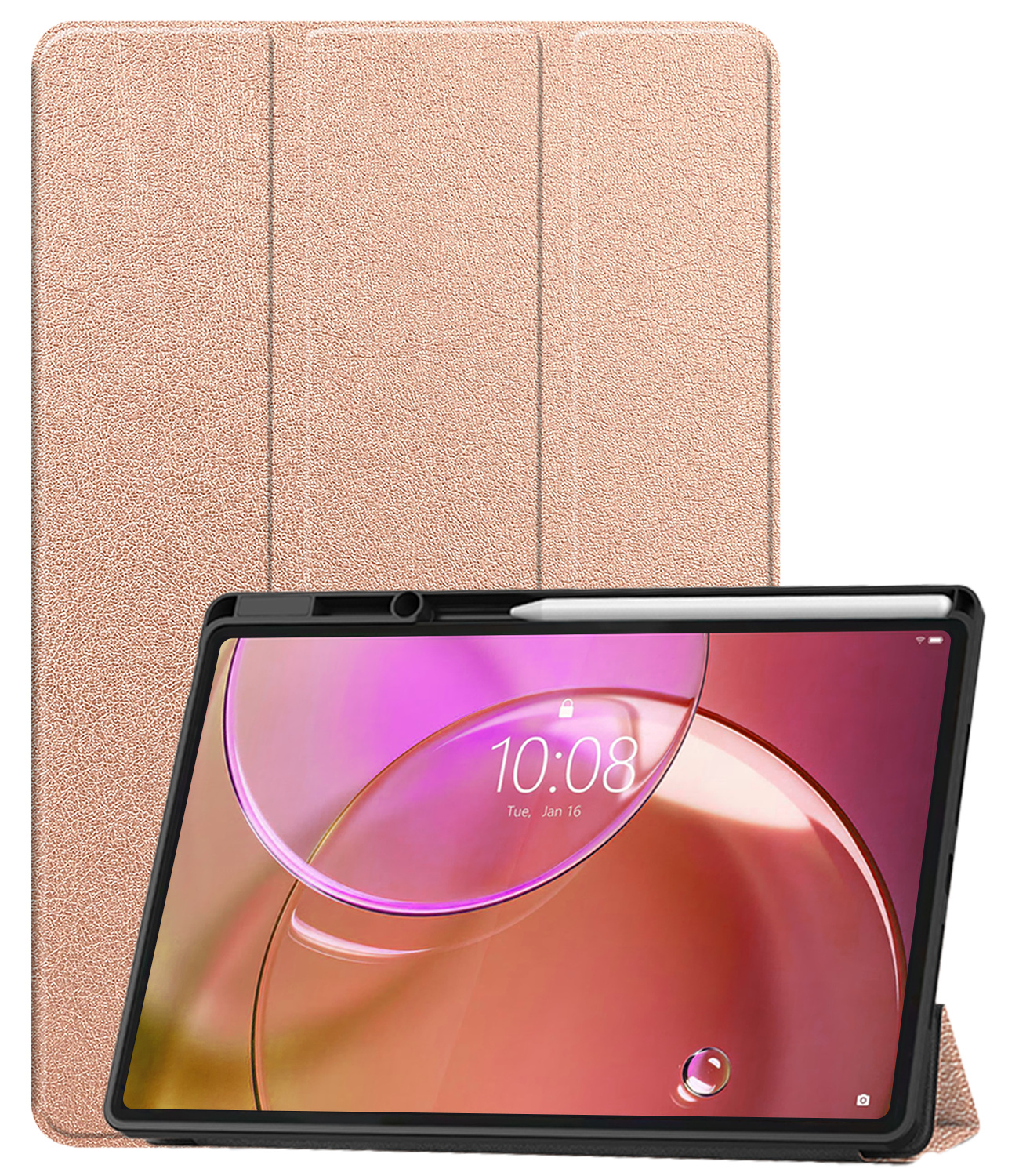 Nomfy Nomfy Lenovo Idea Tab Pro Gen 2 Hoesje Met Uitsparing Lenovo Pen - Rose Goud