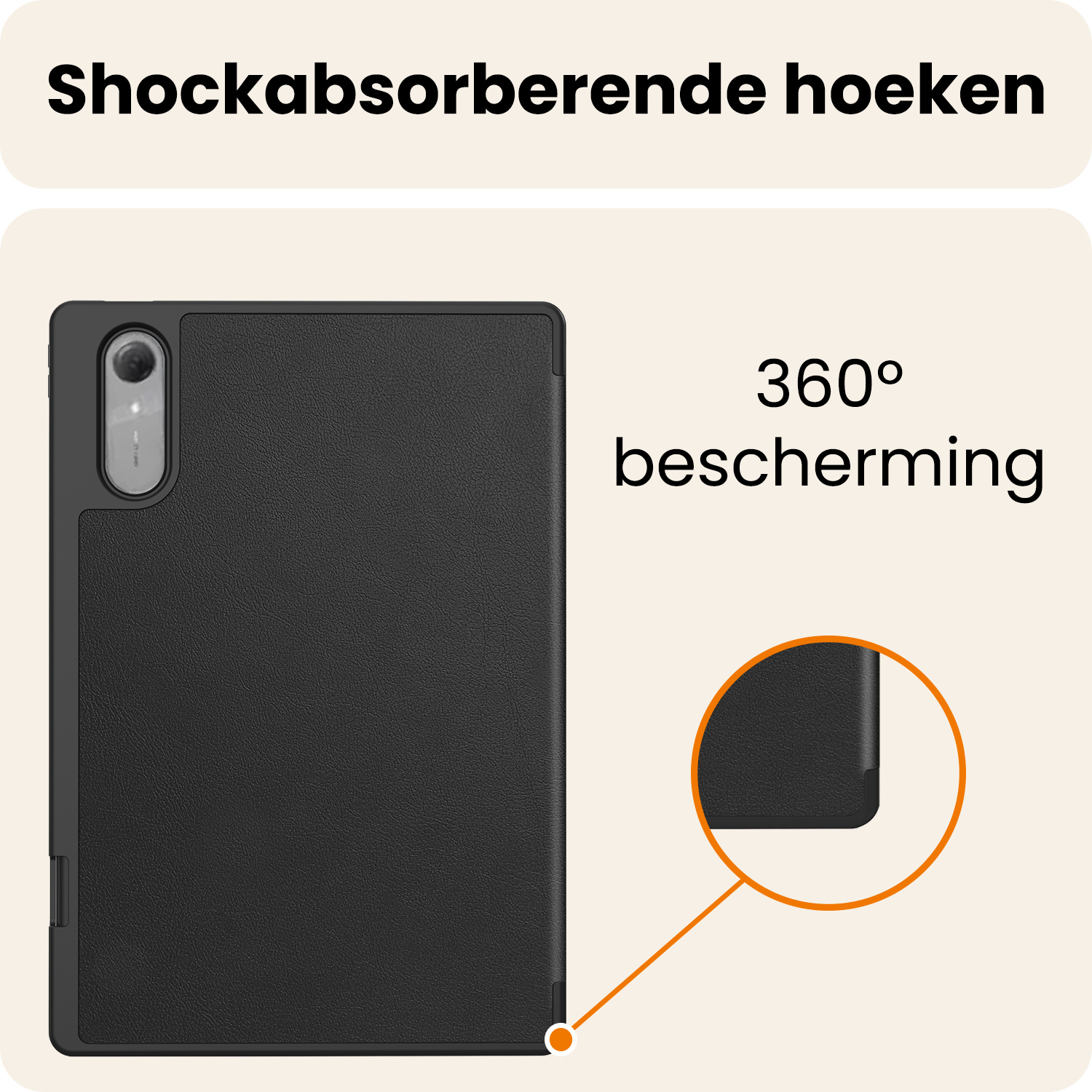 Nomfy Nomfy Lenovo Idea Tab Pro Gen 2 Hoesje Met Uitsparing Lenovo Pen - Zwart