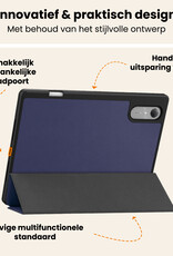 Nomfy Nomfy Lenovo Idea Tab Pro Gen 2 Hoesje Met Uitsparing Lenovo Pen Met Screenprotector - Donkerblauw