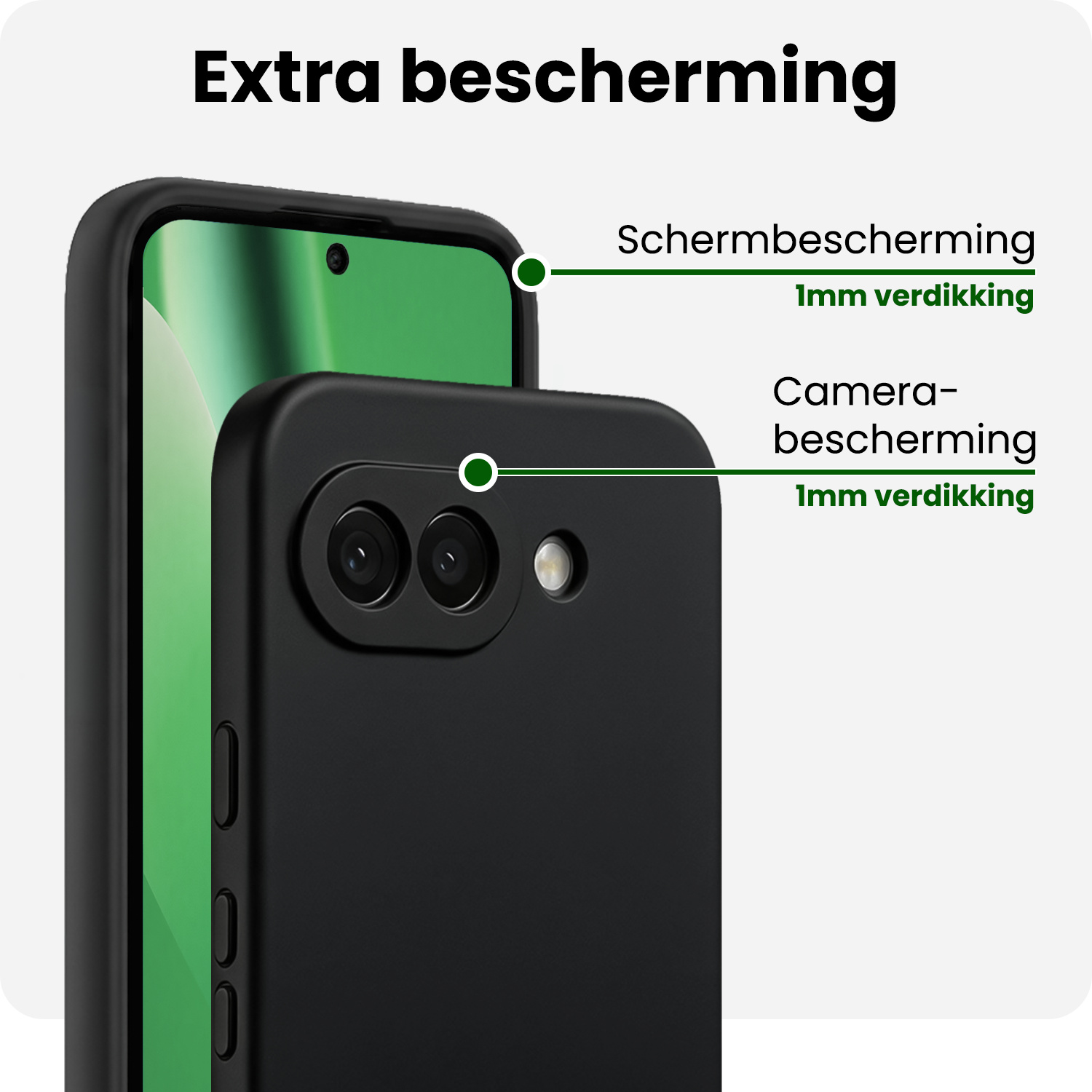 BASEY. BASEY. Google Pixel 10a Hoesje Siliconen - Zwart