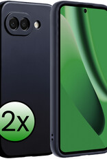 BASEY. BASEY. Google Pixel 10a Hoesje Siliconen - Donkerblauw - 2 PACK
