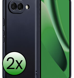 BASEY. BASEY. Google Pixel 10a Hoesje Siliconen - Donkerblauw - 2 PACK