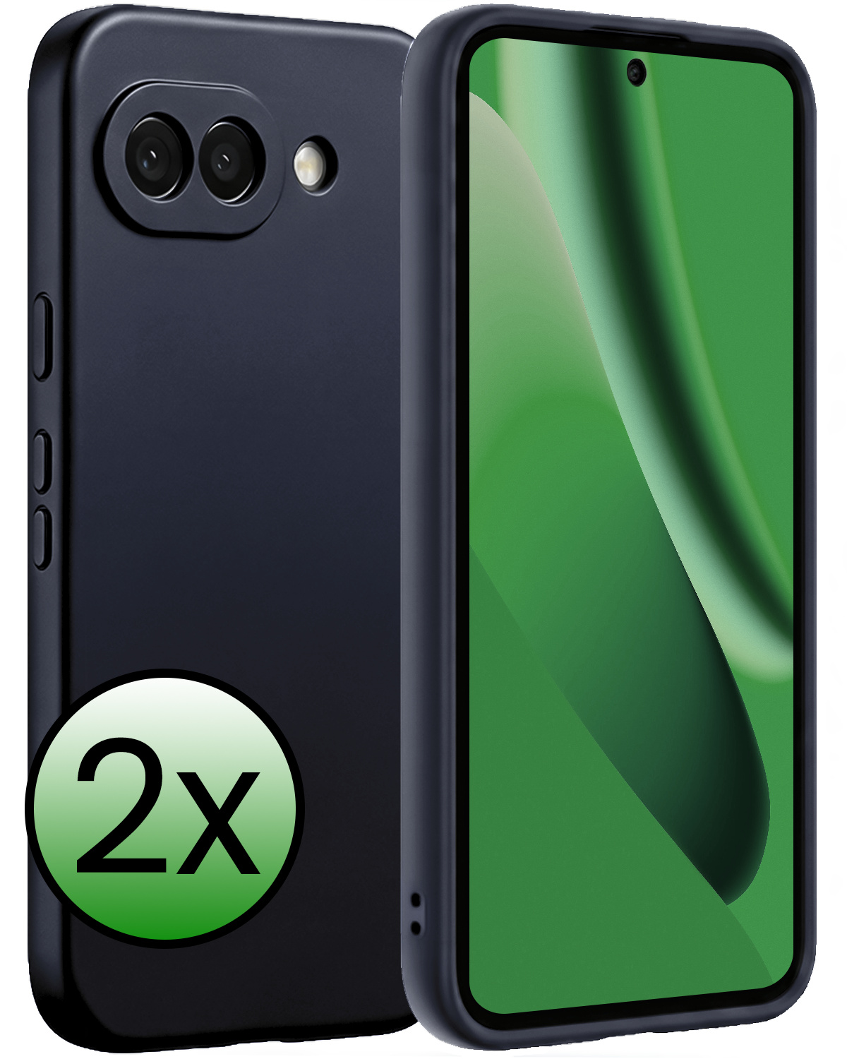 BASEY. BASEY. Google Pixel 10a Hoesje Siliconen - Donkerblauw - 2 PACK