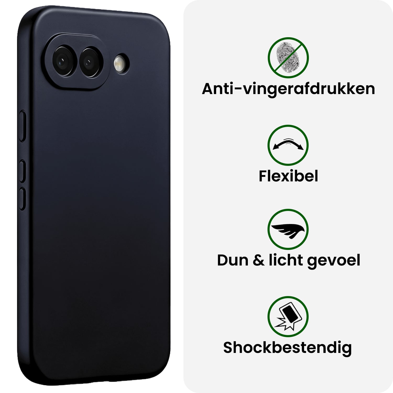 BASEY. BASEY. Google Pixel 10a Hoesje Siliconen - Donkerblauw - 2 PACK