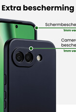 BASEY. BASEY. Google Pixel 10a Hoesje Siliconen - Donkerblauw - 2 PACK