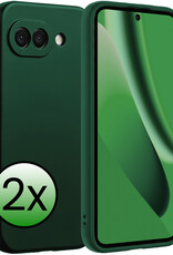 BASEY. BASEY. Google Pixel 10a Hoesje Siliconen - Donkergroen - 2 PACK
