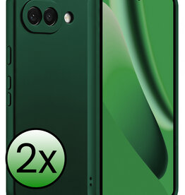 BASEY. BASEY. Google Pixel 10a Hoesje Siliconen - Donkergroen - 2 PACK