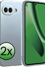 BASEY. BASEY. Google Pixel 10a Hoesje Siliconen - Lichtblauw - 2 PACK