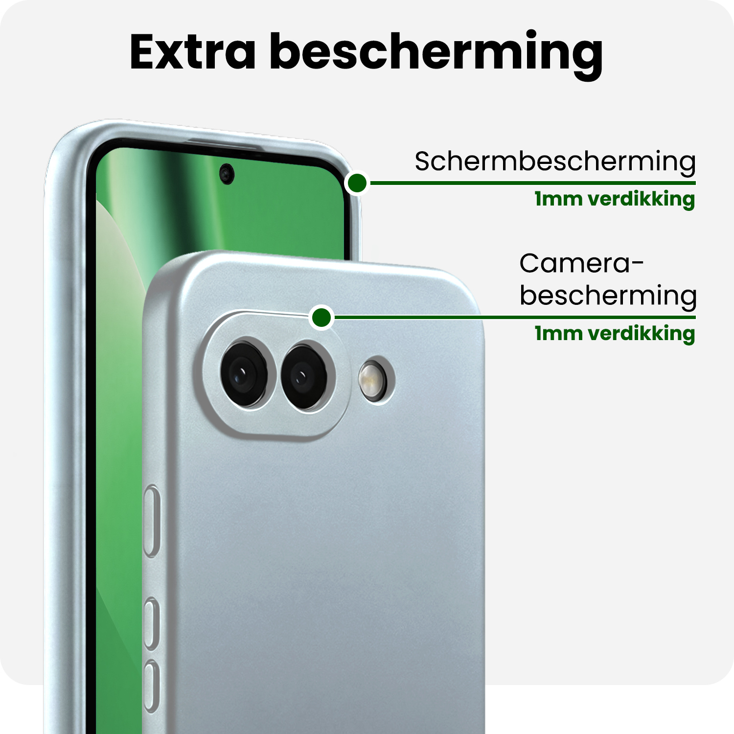 BASEY. BASEY. Google Pixel 10a Hoesje Siliconen - Lichtblauw - 2 PACK
