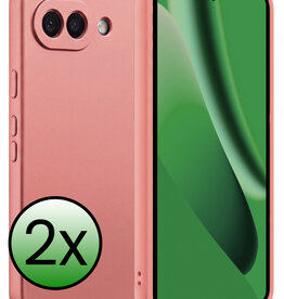 BASEY. BASEY. Google Pixel 10a Hoesje Siliconen - Lichtroze - 2 PACK
