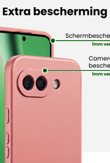 BASEY. BASEY. Google Pixel 10a Hoesje Siliconen - Lichtroze - 2 PACK