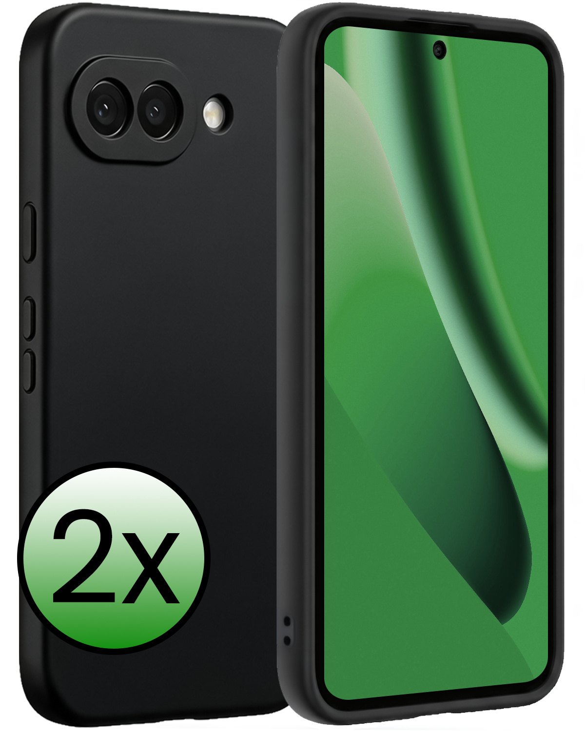 BASEY. BASEY. Google Pixel 10a Hoesje Siliconen - Zwart - 2 PACK