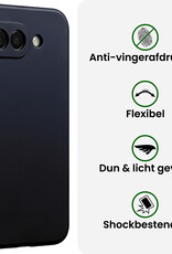 BASEY. BASEY. Google Pixel 10a Hoesje Siliconen Met Screenprotector - Donkerblauw