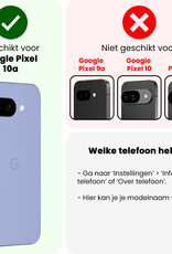 BASEY. BASEY. Google Pixel 10a Hoesje Siliconen Met 2x Screenprotector - Donkerblauw