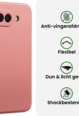 BASEY. BASEY. Google Pixel 10a Hoesje Siliconen Met 2x Screenprotector - Lichtroze