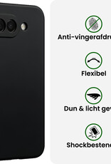 BASEY. BASEY. Google Pixel 10a Hoesje Siliconen Met 2x Screenprotector - Zwart