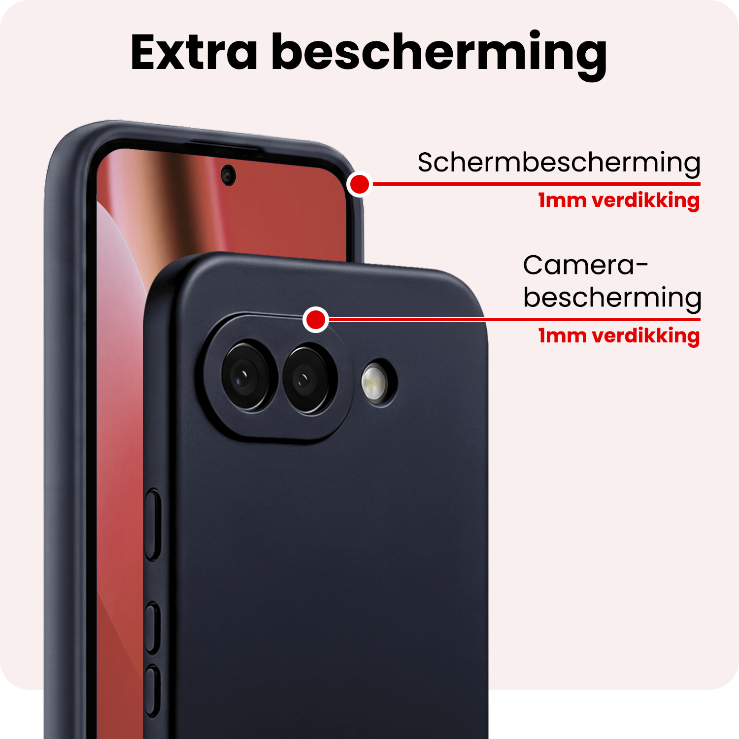 NoXx NoXx Google Pixel 10a Hoesje Siliconen - Donkerblauw