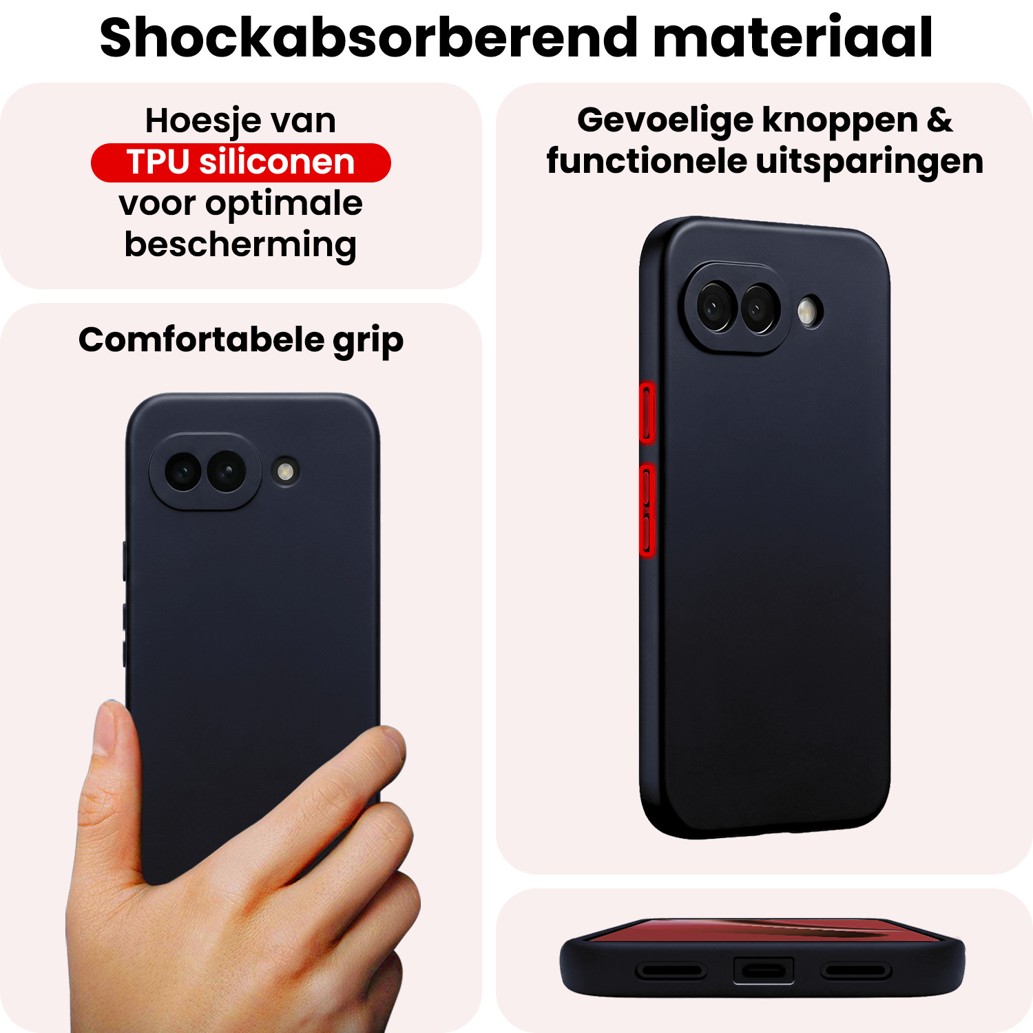 NoXx NoXx Google Pixel 10a Hoesje Siliconen - Donkerblauw