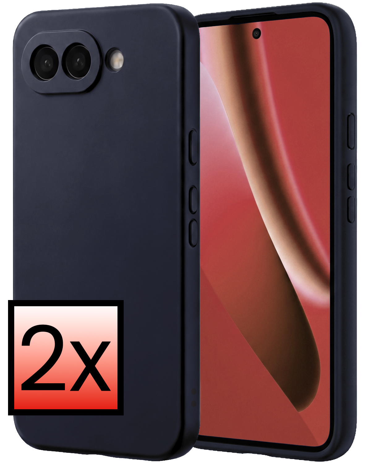 NoXx NoXx Google Pixel 10a Hoesje Siliconen - Donkerblauw - 2 PACK