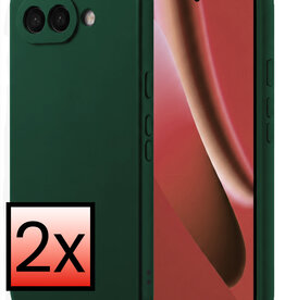 NoXx NoXx Google Pixel 10a Hoesje Siliconen - Donkergroen - 2 PACK