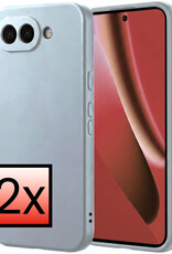 NoXx NoXx Google Pixel 10a Hoesje Siliconen - Lichtblauw - 2 PACK