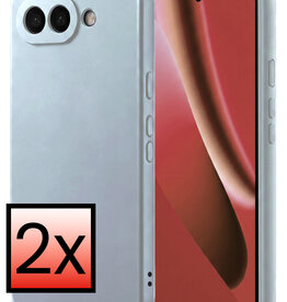 NoXx NoXx Google Pixel 10a Hoesje Siliconen - Lichtblauw - 2 PACK