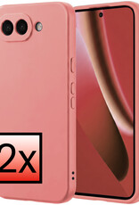 NoXx NoXx Google Pixel 10a Hoesje Siliconen - Lichtroze - 2 PACK