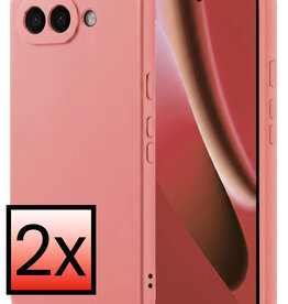 NoXx NoXx Google Pixel 10a Hoesje Siliconen - Lichtroze - 2 PACK