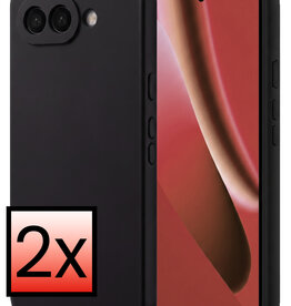 NoXx NoXx Google Pixel 10a Hoesje Siliconen - Zwart - 2 PACK