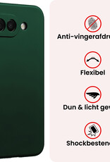 NoXx NoXx Google Pixel 10a Hoesje Siliconen Met Screenprotector - Donkergroen