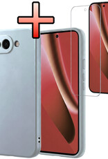 NoXx NoXx Google Pixel 10a Hoesje Siliconen Met Screenprotector - Lichtblauw