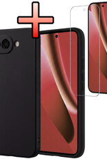 NoXx NoXx Google Pixel 10a Hoesje Siliconen Met Screenprotector - Zwart
