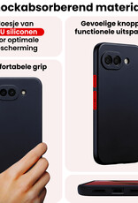 NoXx NoXx Google Pixel 10a Hoesje Siliconen Met 2x Screenprotector - Donkerblauw