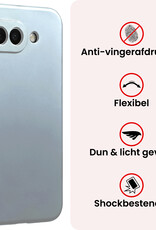 NoXx NoXx Google Pixel 10a Hoesje Siliconen Met 2x Screenprotector - Lichtblauw