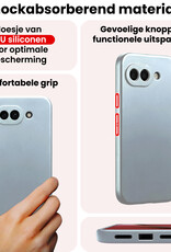 NoXx NoXx Google Pixel 10a Hoesje Siliconen Met 2x Screenprotector - Lichtblauw