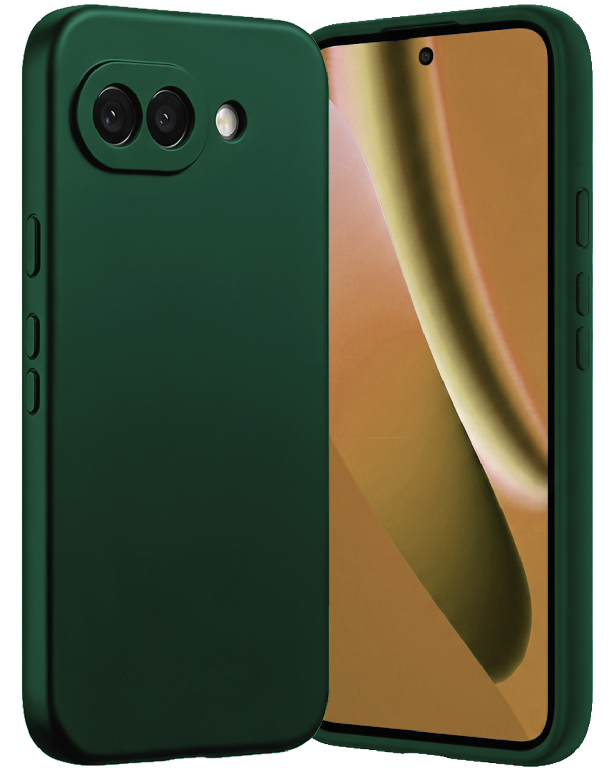 Nomfy Nomfy Google Pixel 10a Hoesje Siliconen - Donkergroen