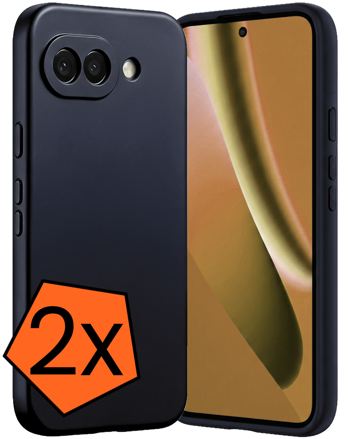 Nomfy Nomfy Google Pixel 10a Hoesje Siliconen - Donkerblauw - 2 PACK