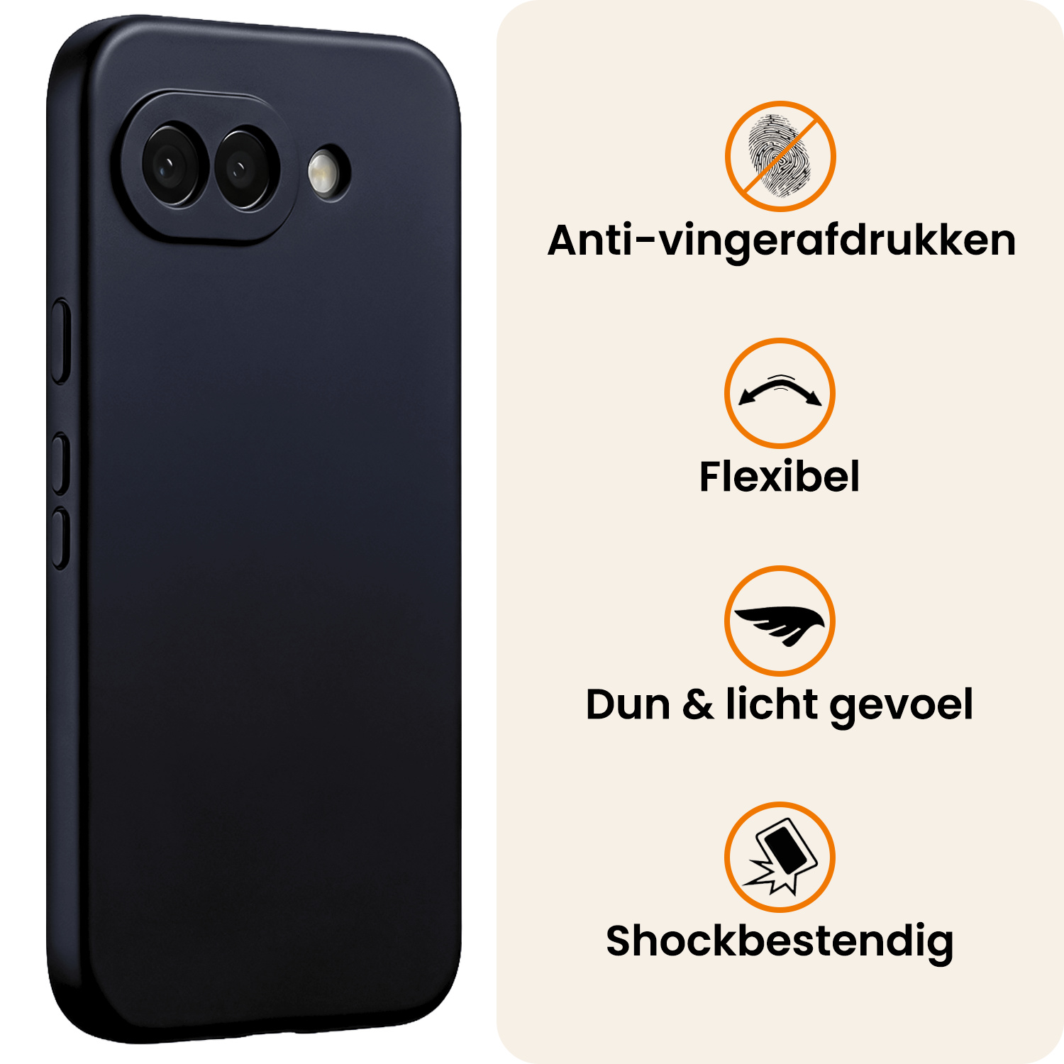 Nomfy Nomfy Google Pixel 10a Hoesje Siliconen - Donkerblauw - 2 PACK